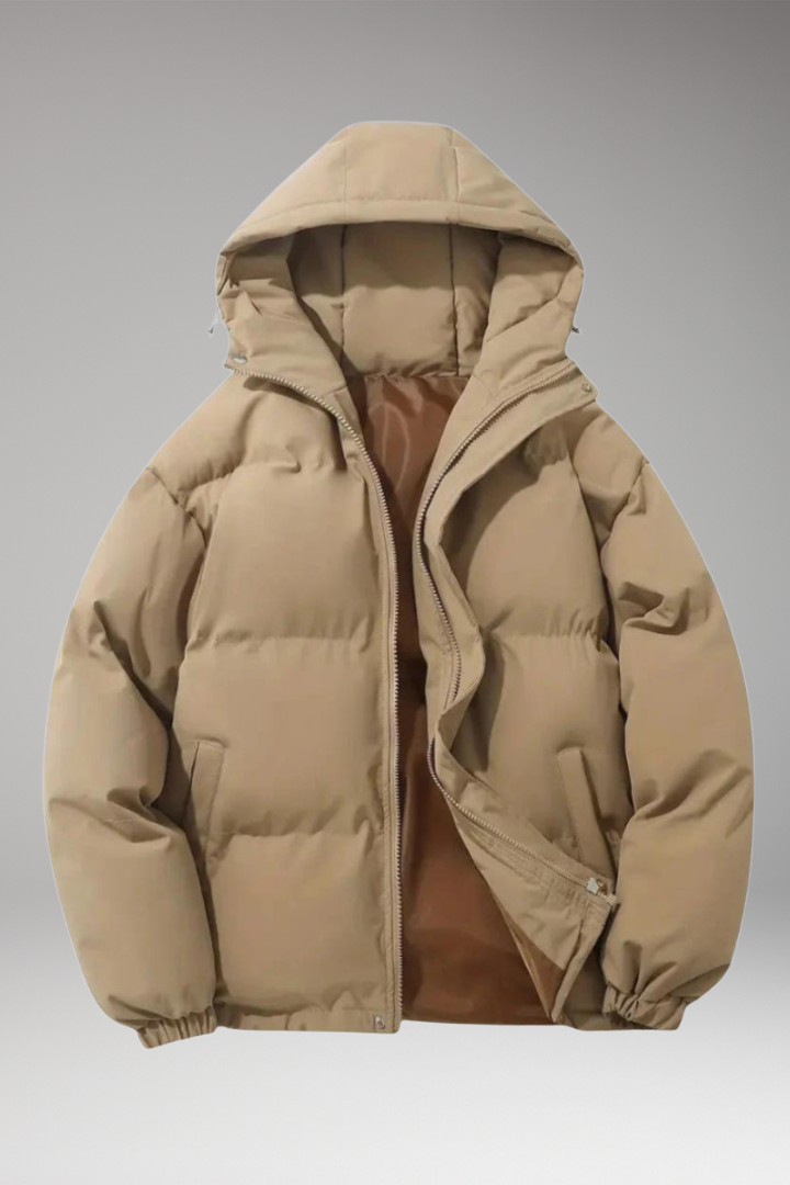 Men's Hooded Zip Jacket Welt Pockets