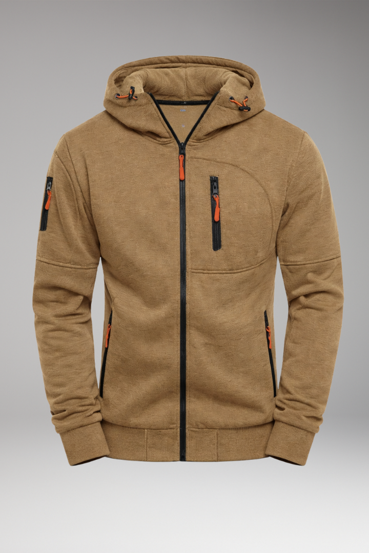 Men's Full Zip Hoodie Zipped Pockets