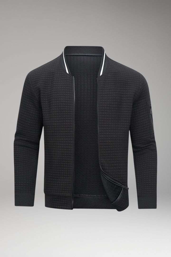Men's Long Sleeve Jacket Front Zip Closure
