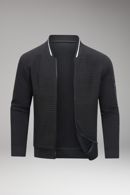 Men's Long Sleeve Jacket Front Zip Closure