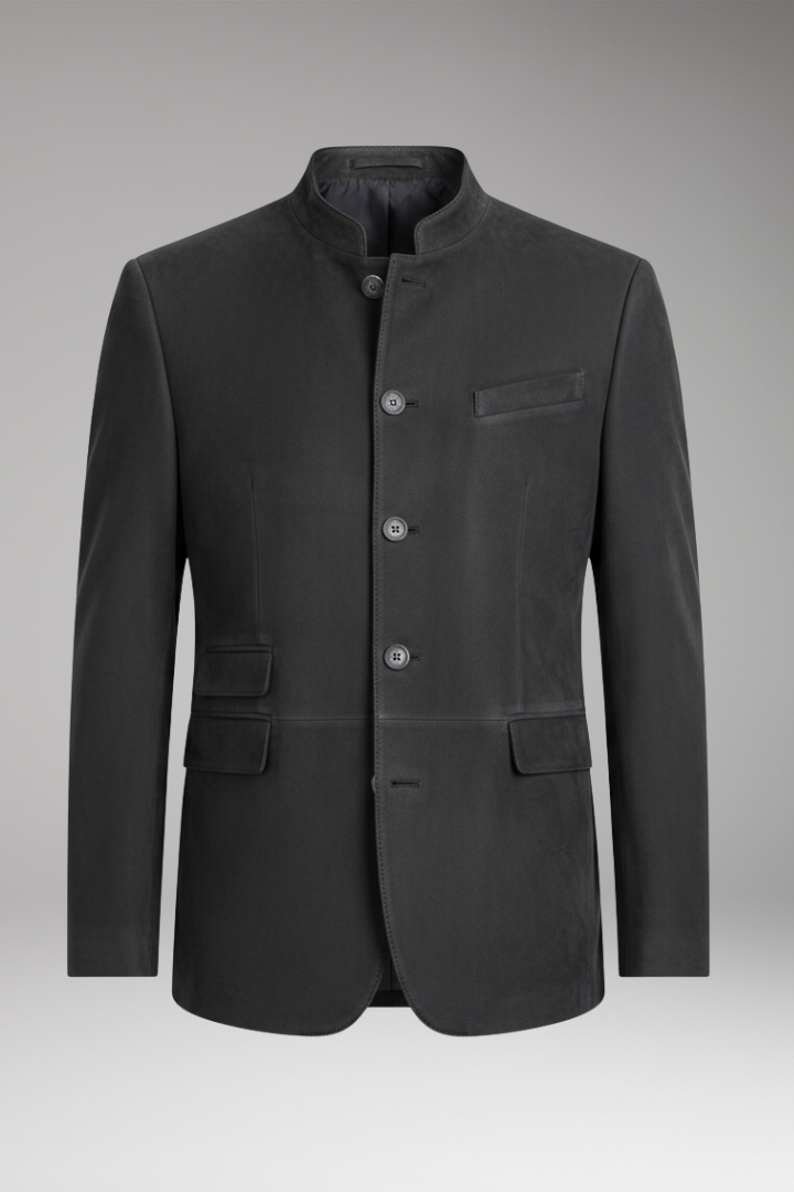 Men's Long Coat Structured Design