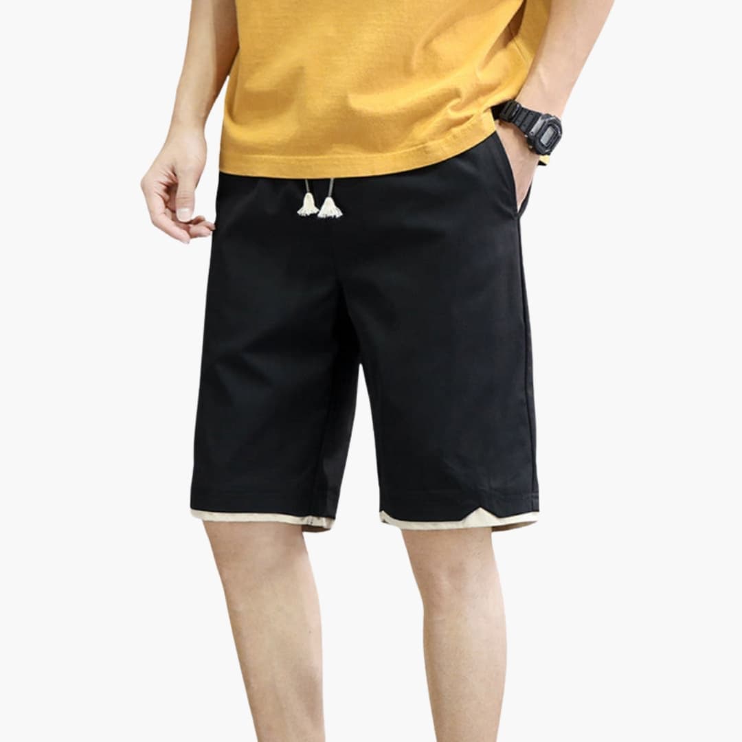 Men's Jogger Shorts Drawstring Rounded Hem