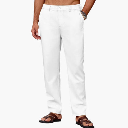 Men's Straight Leg Pants Elastic Waist