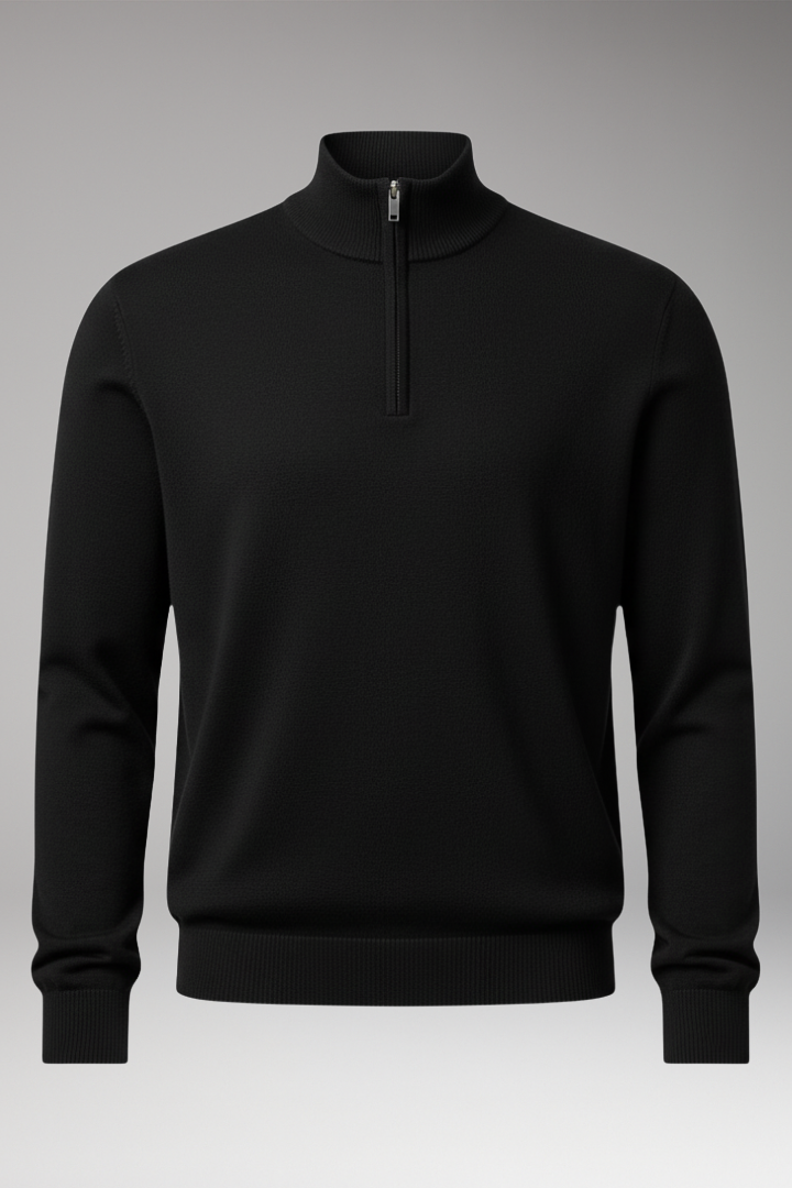 Men's Quarter Zip Pullover Ribbed