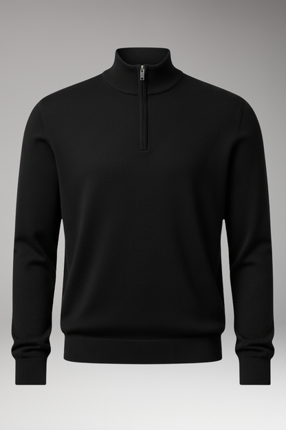 Men's Quarter Zip Pullover Ribbed