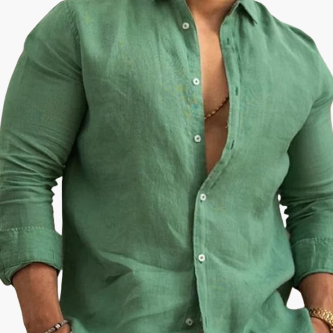 Men's Long Sleeve Button-Down Shirt Regular Fit
