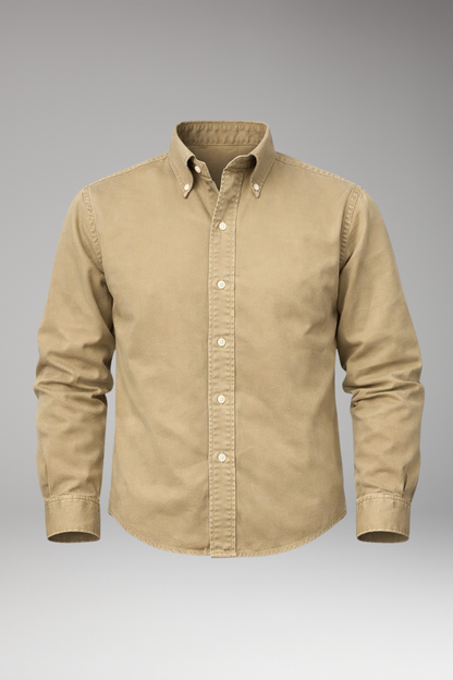 Men's Long Sleeve Button Collar Dress Shirt