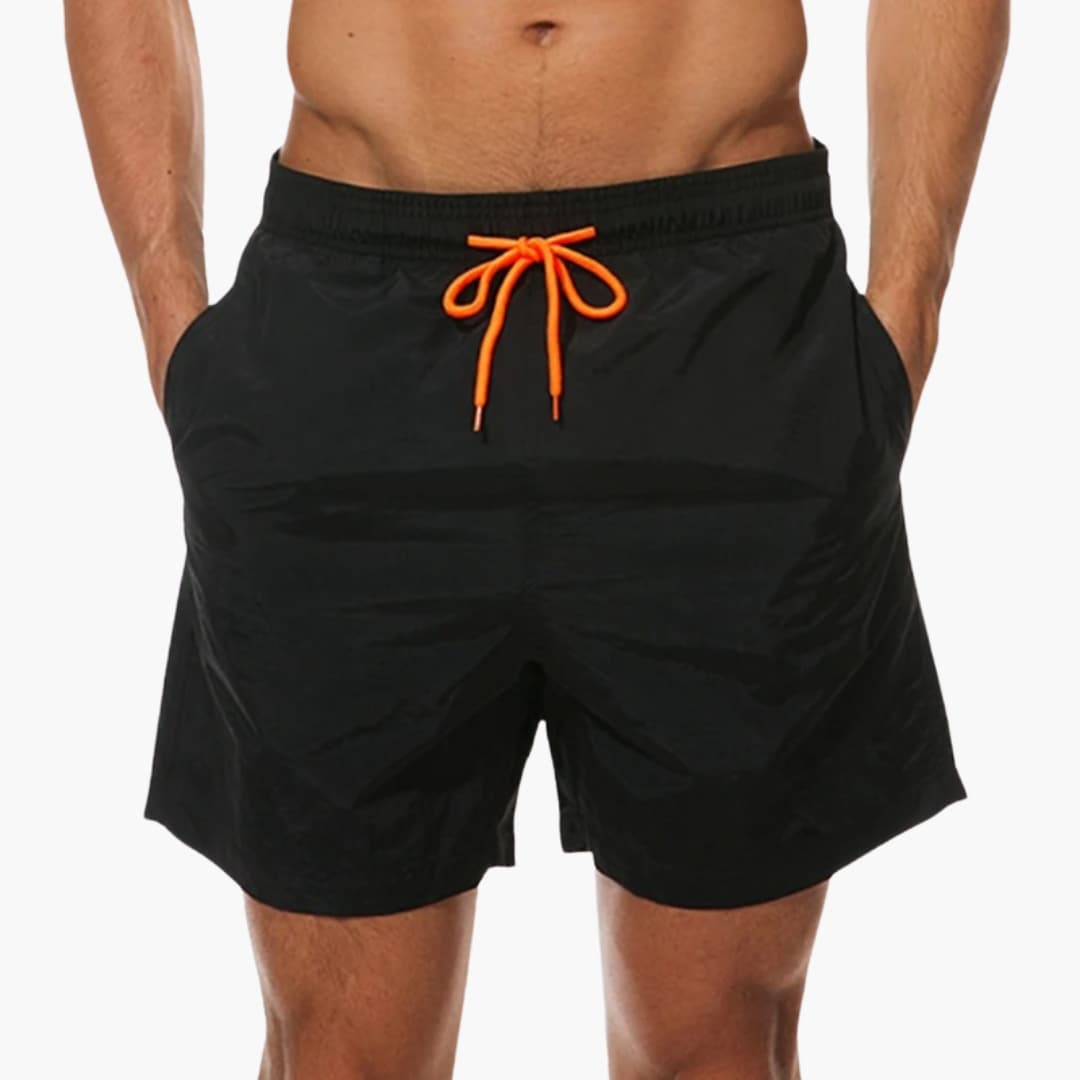 Men's Elastic Waist Shorts with Inner Lining