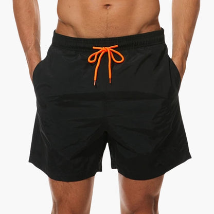 Men's Elastic Waist Shorts with Inner Lining