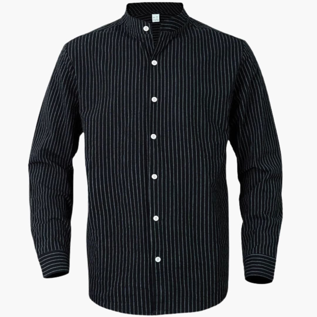 Men's Long Sleeve Button-Down Shirt Striped