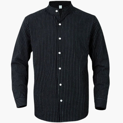 Men's Long Sleeve Button-Down Shirt Striped