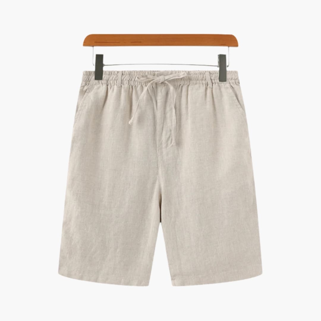 Men's Elastic Waist Shorts With Side Pockets