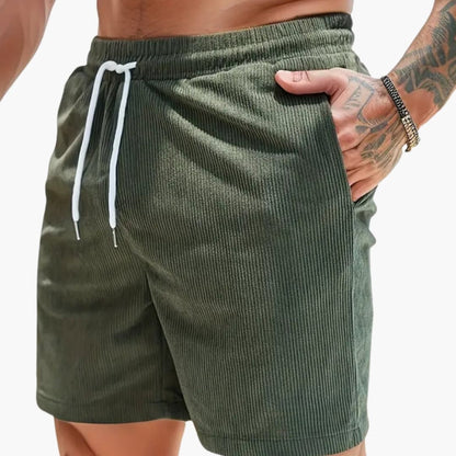Men's Corduroy Shorts Textured With Pockets