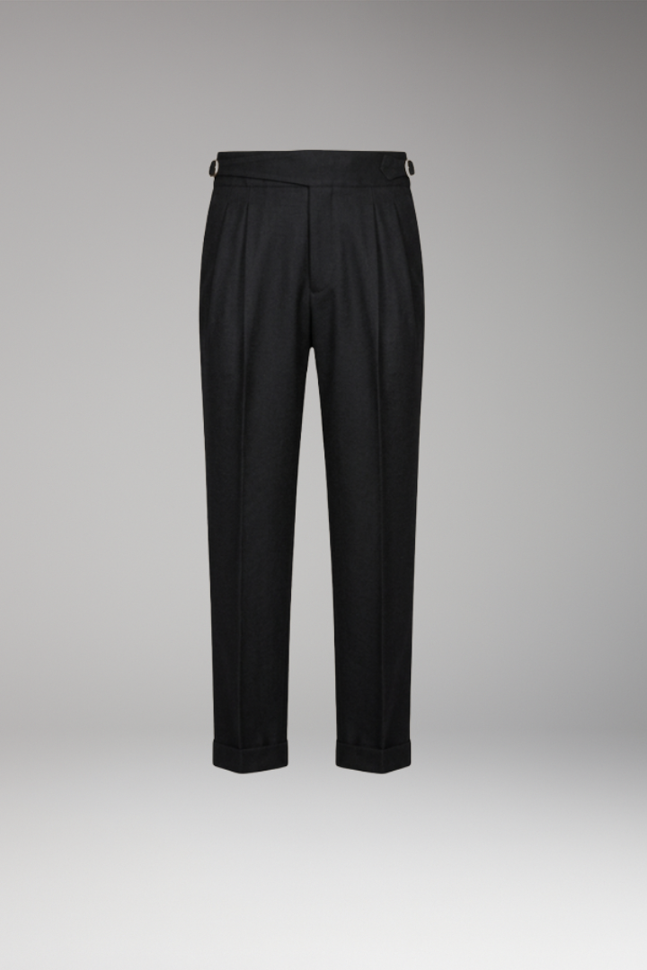 Men's High Waist Trousers Adjustable Buckle