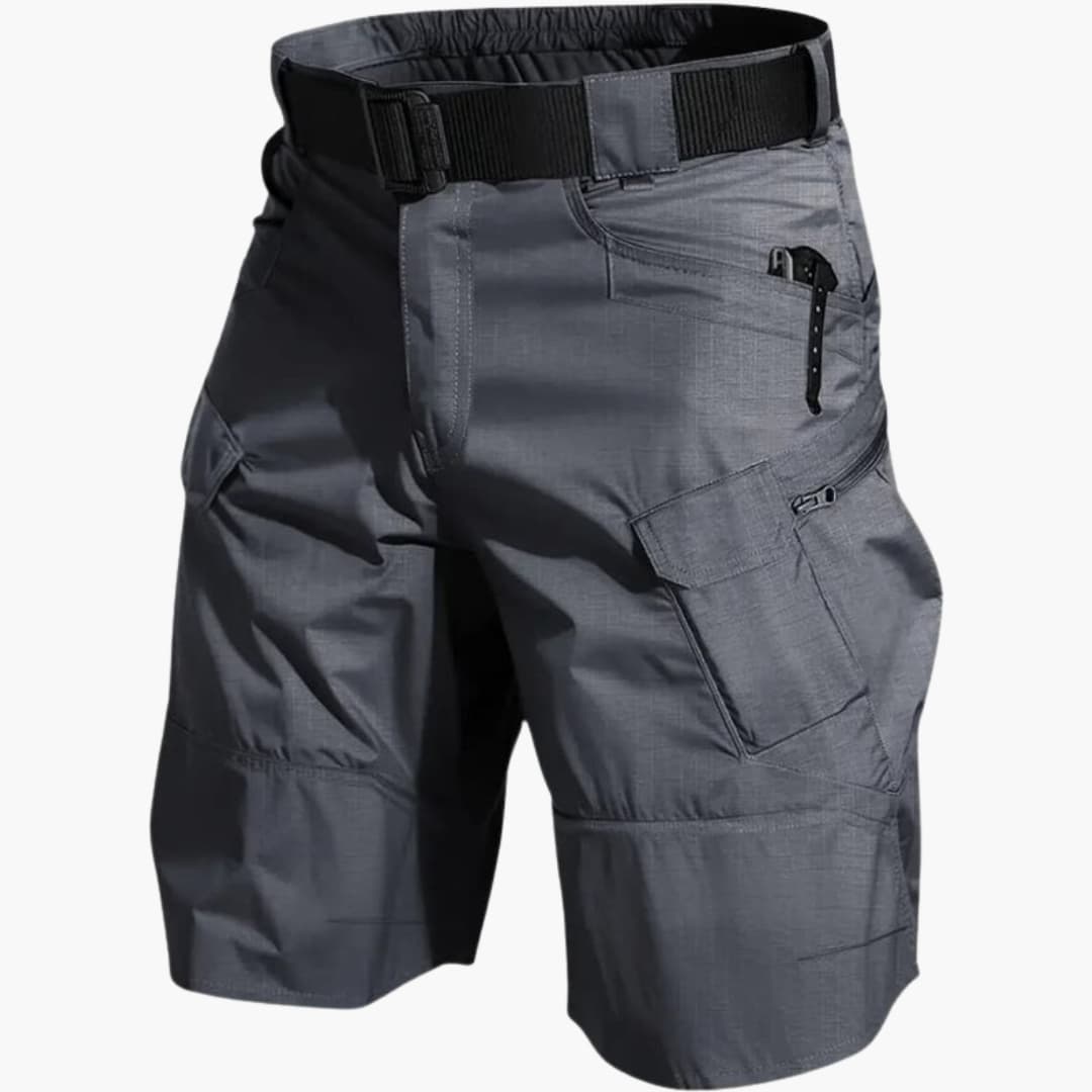 Men's Utility Shorts Elastic Waist Flap Pockets