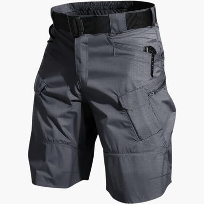 Men's Utility Shorts Elastic Waist Flap Pockets