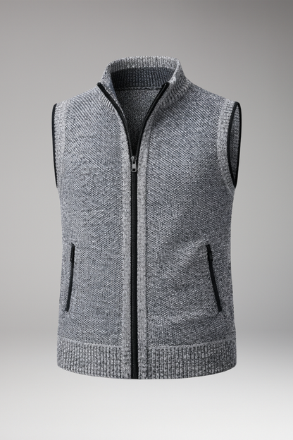 Men's Zipper Vest With Side Pockets