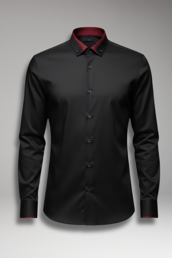 Men's Long Sleeve Dress Shirt Button Front