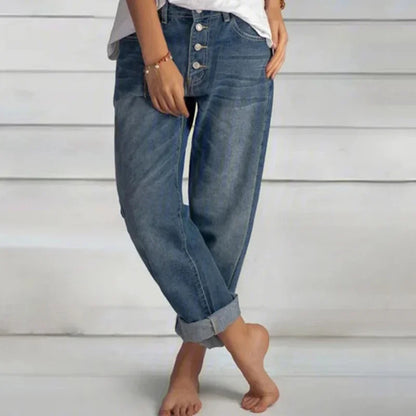 Samantha | Women’s Spring Relaxed Fit Button Jeans