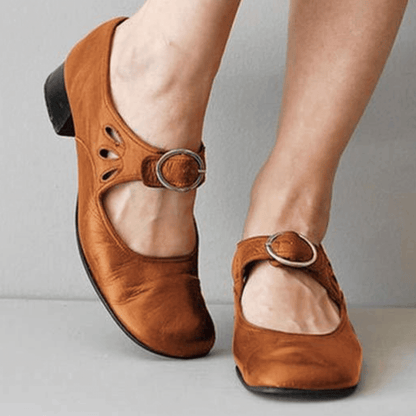 Women's Block Heel Mary Jane Shoes