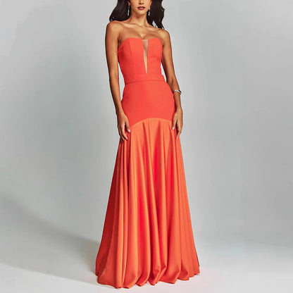 Women's Strapless Evening Gown Slim Fit