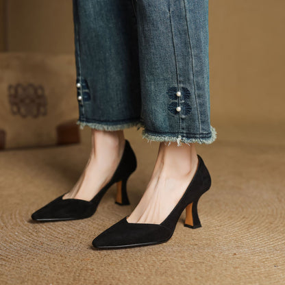 Zyne Genuine Leather Heels