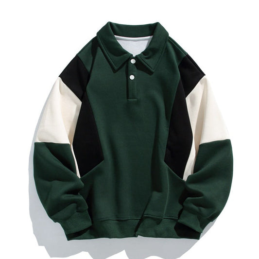 Men's Cotton Polo Sweatshirt