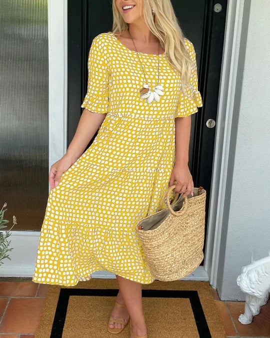 Women's Midi Polka Dot Summer Dress