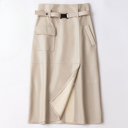 Women's Sheepskin Leather Skirt