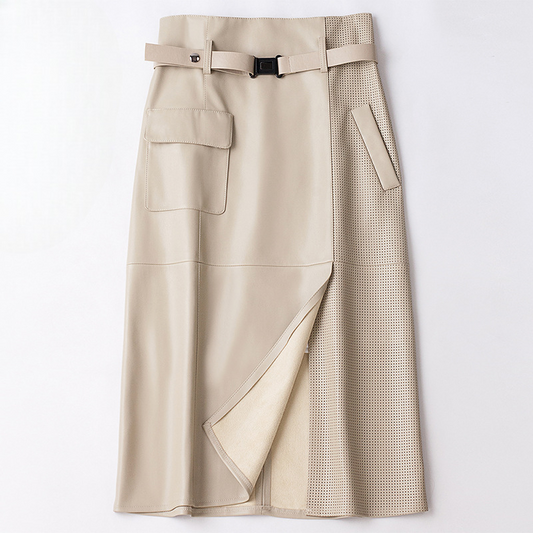 Women's Sheepskin Leather Skirt