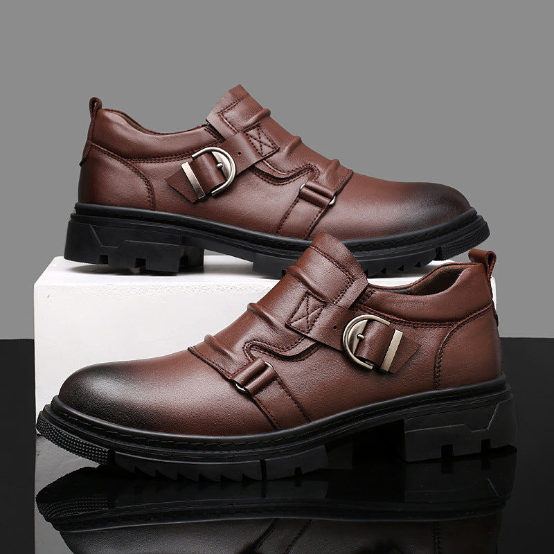 Ambrose Leather Monk Strap Shoes - Jack Hafford