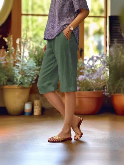 Camille | Women’s Relaxed Pocket Knee Length Pants