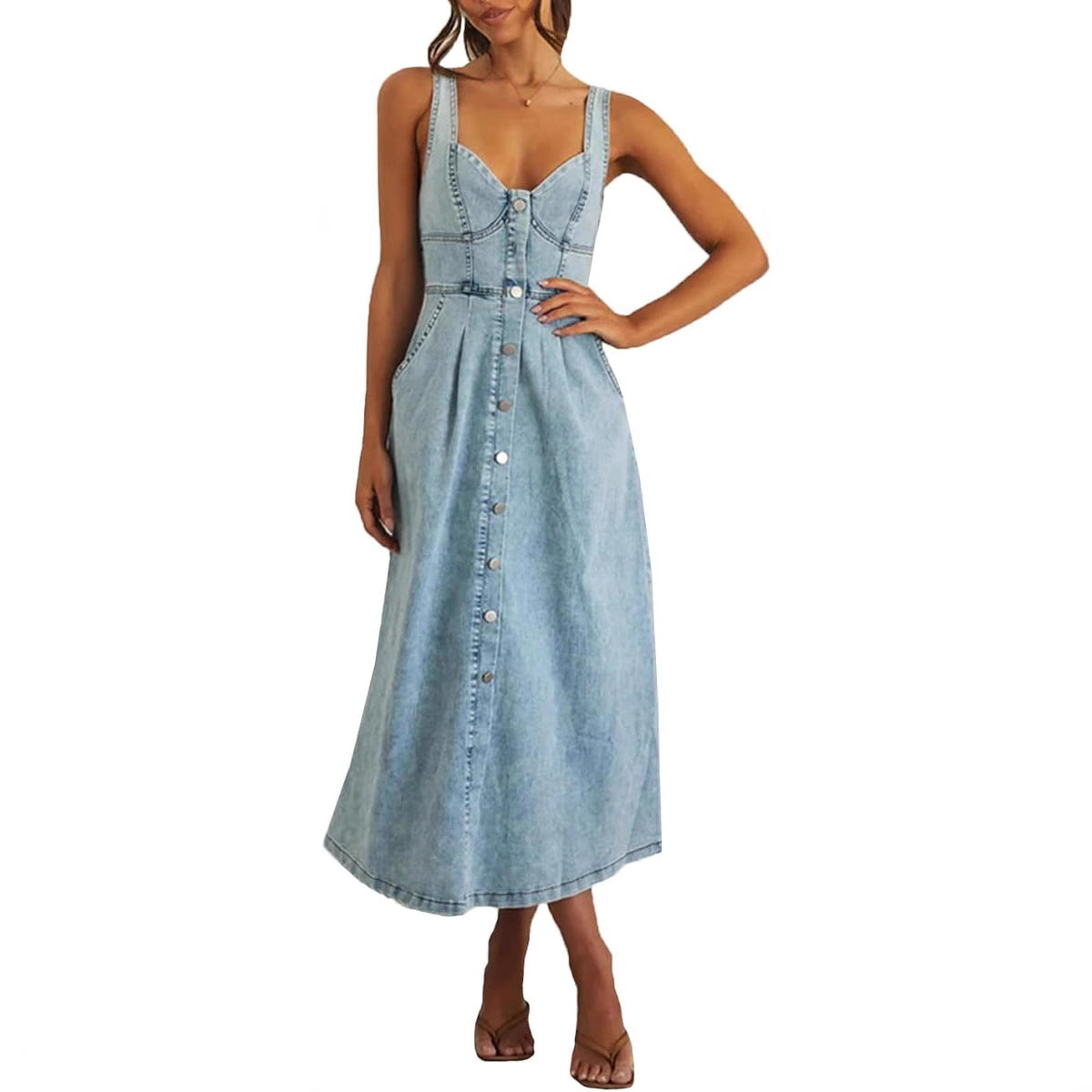 Women's Denim Dress Sleeveless