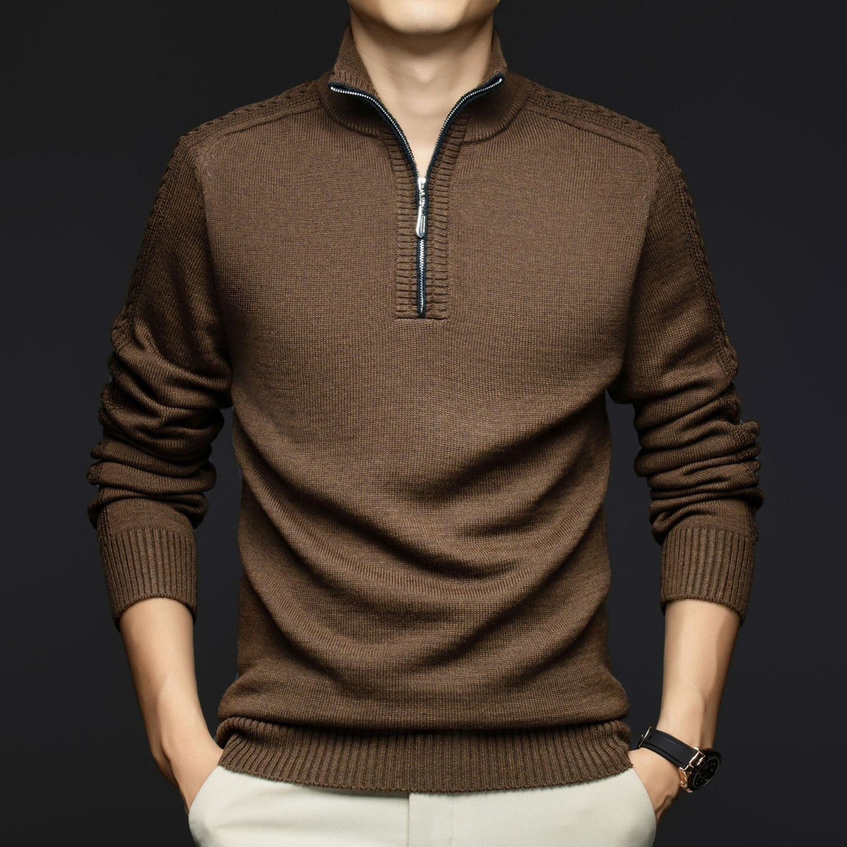 Lester Wool Quarter-Zip Sweater - Jack Hafford