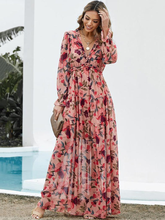 Aurelia | Women’s Floral Long Sleeve Maxi Dress