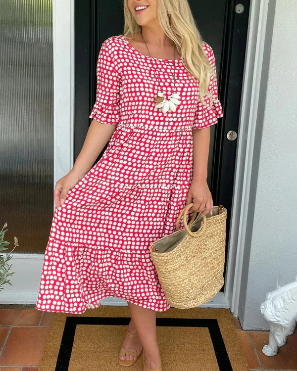 Women's Midi Polka Dot Summer Dress