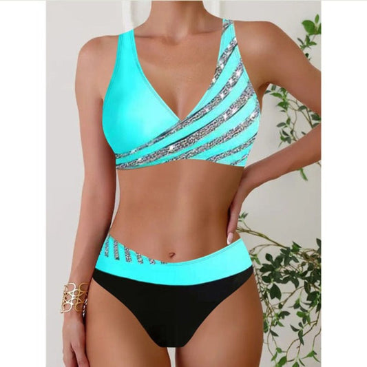 Women's Halter Printed Swimsuit Beachwear