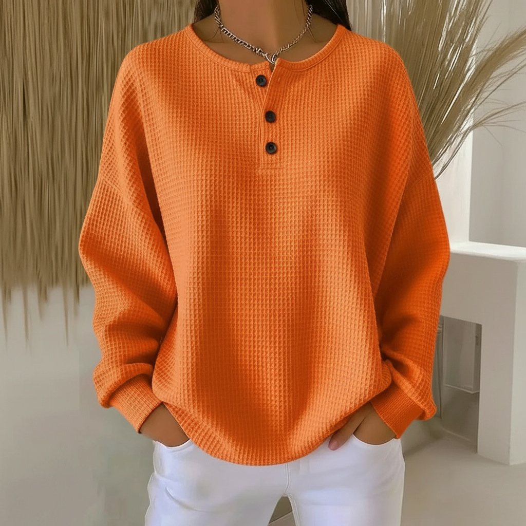 Women's Oversized Henley Pullover