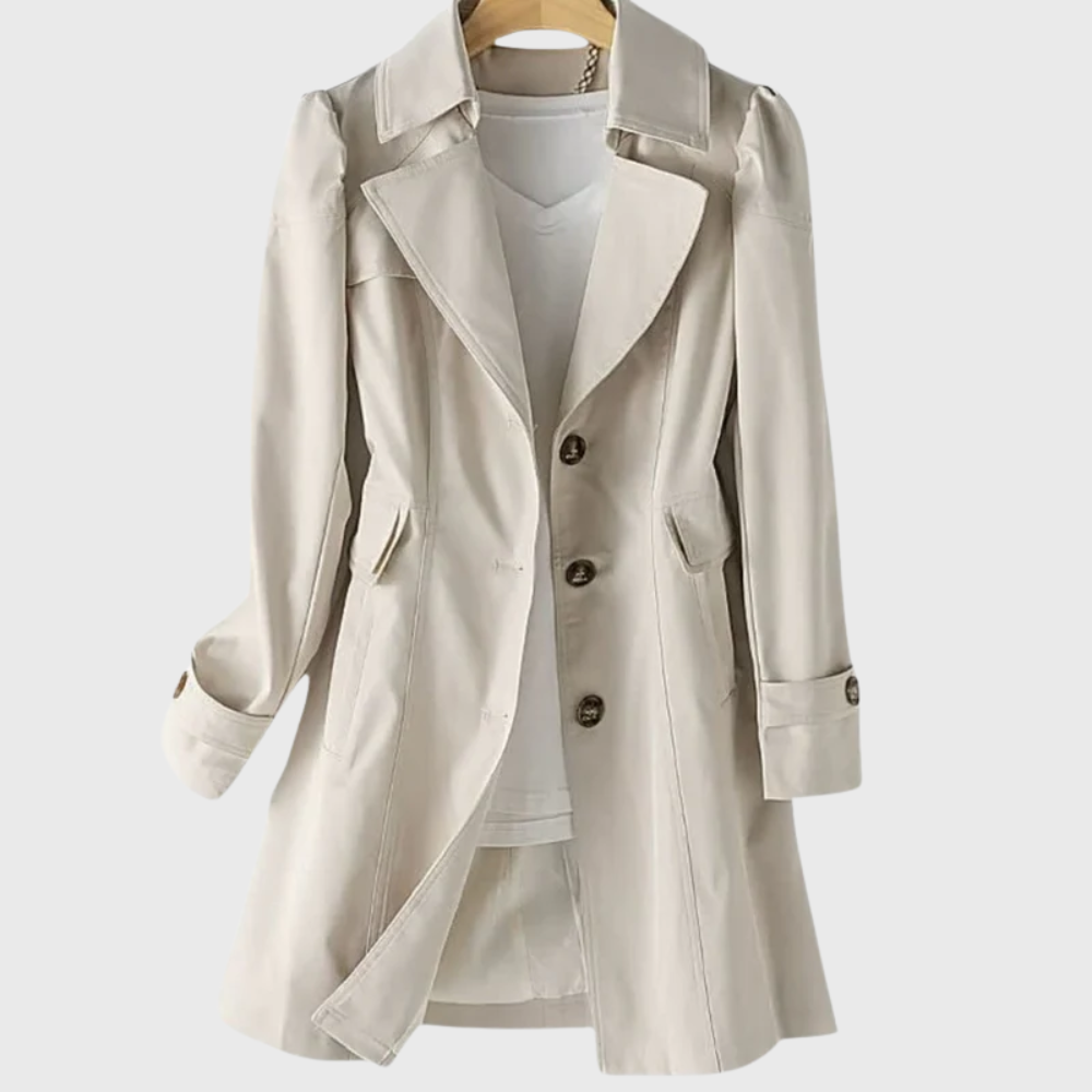 Women's Tailored Longline Coat Button Front