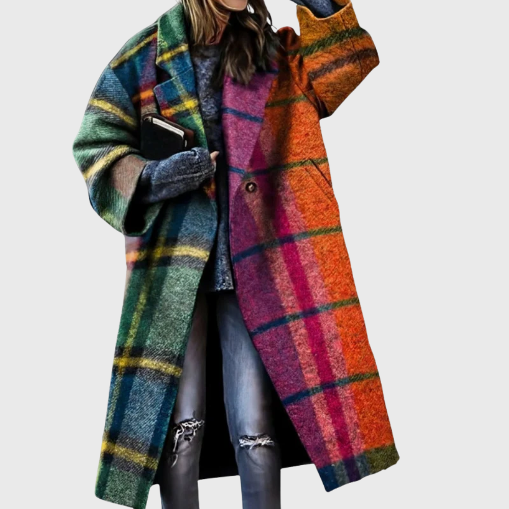 Women's Oversized Artistic Print Coat