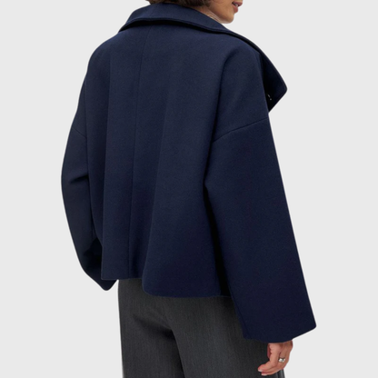 Women's Cropped Double Breasted Lapel Jacket