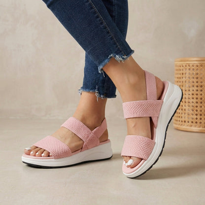 Comfort Platform Sandals Elastic Strap Comfortable