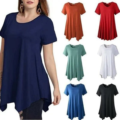 Plus Size Cotton Short Sleeve T-Shirt Loose Fit