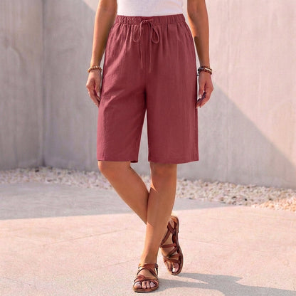 Men's Relaxed Fit Bermuda Shorts Drawstring Waist