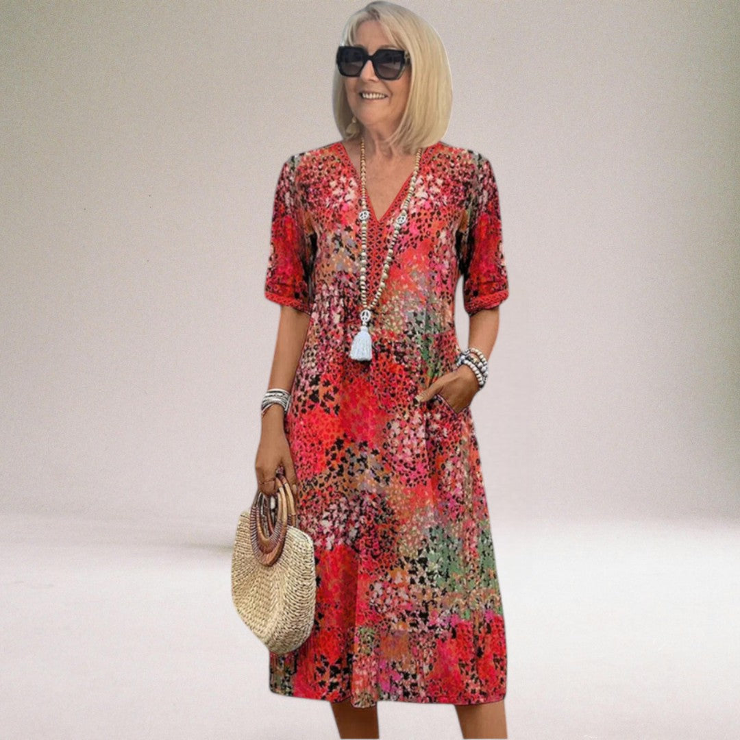 Women's Floral Spring Dress Elegant