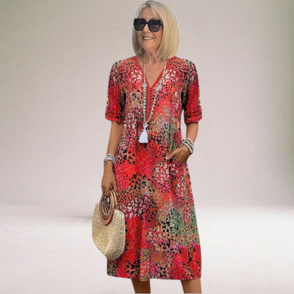 Women's Floral Spring Dress Elegant