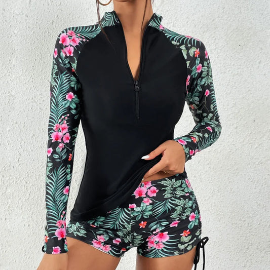 Women's Two-Piece Rashguard Swimsuit