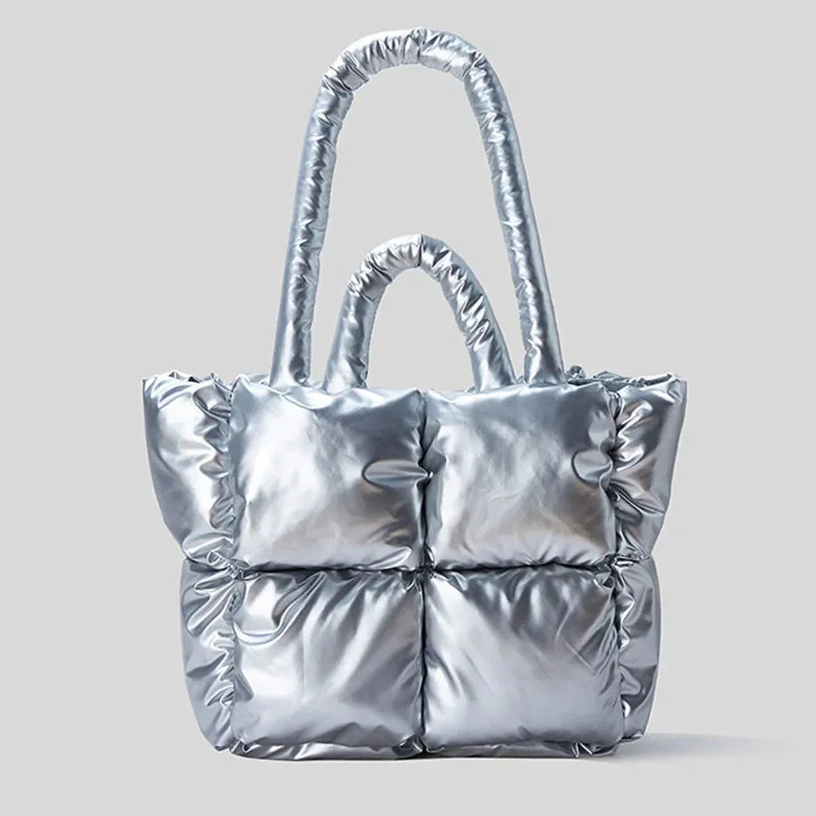 Women's Quilted Shoulder Bag Padded Compact