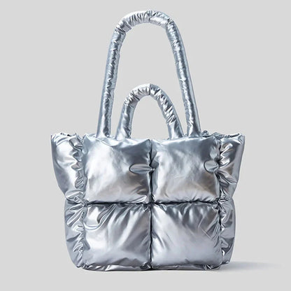 Women's Quilted Shoulder Bag Padded Compact