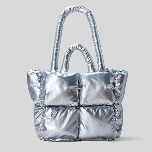 Women's Quilted Shoulder Bag Padded Compact